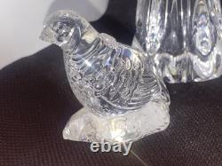 Waterford Crystal 6 Piece Nativity Collection Jesus, Mary, Joseph & 3 Birds Set