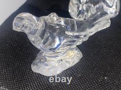 Waterford Crystal 6 Piece Nativity Collection Jesus, Mary, Joseph & 3 Birds Set