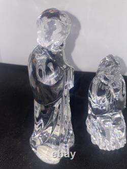 Waterford Crystal 6 Piece Nativity Collection Jesus, Mary, Joseph & 3 Birds Set