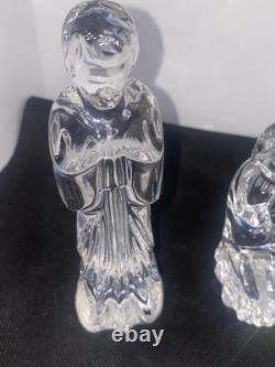 Waterford Crystal 6 Piece Nativity Collection Jesus, Mary, Joseph & 3 Birds Set