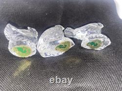 Waterford Crystal 6 Piece Nativity Collection Jesus, Mary, Joseph & 3 Birds Set