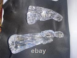 Waterford Crystal 6 Piece Nativity Collection Jesus, Mary, Joseph & 3 Birds Set