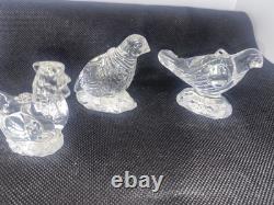 Waterford Crystal 6 Piece Nativity Collection Jesus, Mary, Joseph & 3 Birds Set