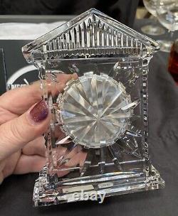 Waterford Crystal Acropolis Clock MINT in box and Pouch Time Pieces Collection