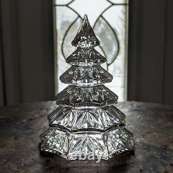 Waterford Crystal Clear Solid Xmas Tree Sculpture 4 1/8 Great display piece
