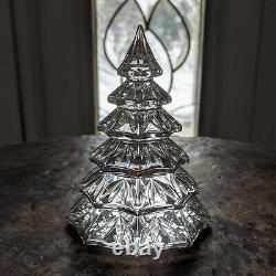 Waterford Crystal Clear Solid Xmas Tree Sculpture 4 1/8 Great display piece