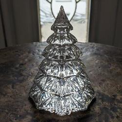 Waterford Crystal Clear Solid Xmas Tree Sculpture 4 1/8 Great display piece