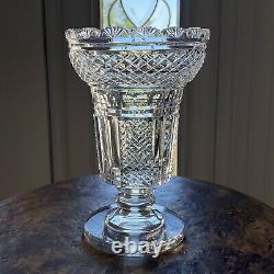 Waterford Crystal HIBERNIA Footed 8 1/2 VASE Period Piece Master Cutter