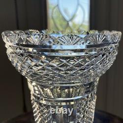 Waterford Crystal HIBERNIA Footed 8 1/2 VASE Period Piece Master Cutter