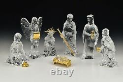 Waterford Crystal Nativity Set 7 Piece Gold Millennium Edition with Boxes