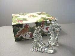 Waterford Crystal Nativity Set Modern Design Three Pieces MINT Condition