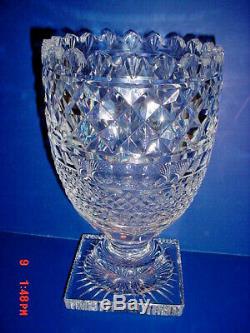Waterford Large 10.5 Footed Vase Center Piece Master Cutter Collection Signed