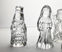 Waterford (Marquis) 7-Piece Crystal Miniature Nativity Set, Signed