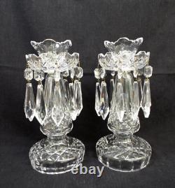 Waterford PRESTIGE COLLECTION Candle Holder Prisms & Bobeche 2 Available PERFECT