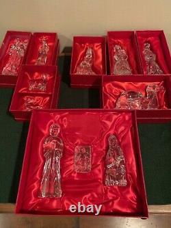 Waterford crystal nativity set 11 pieces in original boxes