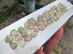 Watermelon tourmaline crystal small pieces Afghanistan 46 items 16g Attract love