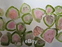 Watermelon tourmaline crystal small pieces Afghanistan 46 items 16g Attract love