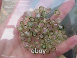 Watermelon tourmaline crystal tiny pieces Afghanistan 53 items 64c SPECIAL OFFER