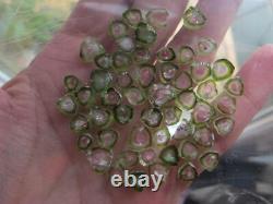 Watermelon tourmaline crystal tiny pieces Afghanistan 53 items 64c SPECIAL OFFER