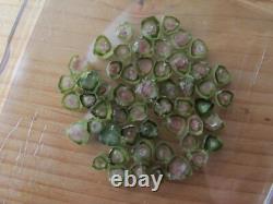 Watermelon tourmaline crystal tiny pieces Afghanistan 53 items 64c SPECIAL OFFER