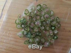 Watermelon tourmaline crystal tiny pieces Afghanistan 53 items 64c SPECIAL OFFER