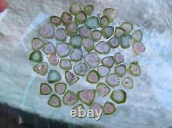 Watermelon tourmaline crystal tiny pieces Afghanistan 53 items 64c SPECIAL OFFER