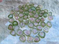 Watermelon tourmaline crystal tiny pieces Afghanistan 53 items 64c SPECIAL OFFER