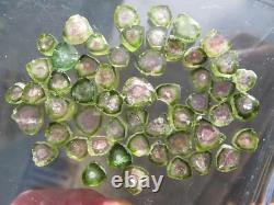 Watermelon tourmaline crystal tiny pieces Afghanistan 53 items 64c SPECIAL OFFER