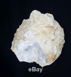 White Quartz Crystal Geode Cluster 2 Piece Specimen Large 14.5 lbs from Morocco