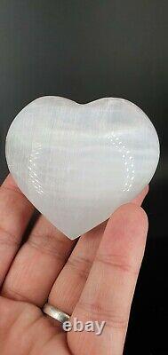 Wholesale 22 piece of 60 mm Selenite Crystal Heart Polished Palm Stone