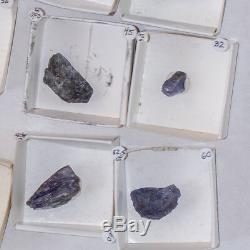Wholesale Flat SapphireBlue TANZANITE Crystals 12 pieces @ $17 Tanzania for sale