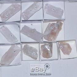 Wholesale Flat Sharp Terminated Pink DANBURITE Crystals 10 pieces @$17 for sale