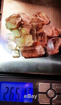 Wholesale Lot, Color Change Diaspore Crystals, 22 Pieces 265 Crt, 100% Natural