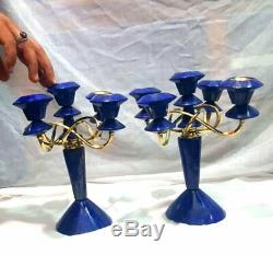 Wow Beautiful Lapis Lazuli Candlesticks 2 Pieces