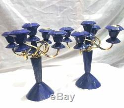 Wow Beautiful Lapis Lazuli Candlesticks 2 Pieces