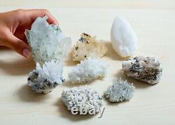 Wow! Quartz Crystals Specimens And More Lot Of 8 Pieces From Bulgaria