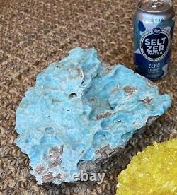 XL 8.75 rough natural blue Aragonite Crystal Mineral statement piece Pakistan