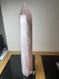 XXL Huge Statement Piece Rose Quartz Tower Point 9.46kg 62cm