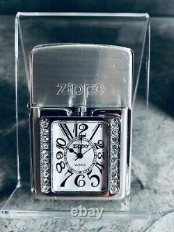 Zippo 2005 3D Time Lite with Swarovski Crystal Stripes (Mega Rare Piece)
