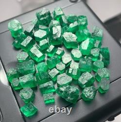 100 ct swat facette grade forme hexagonale Émeraude 49 pièces