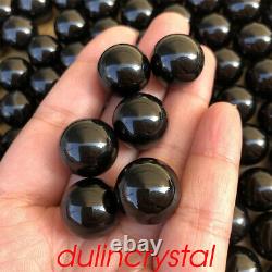 100pièces Natural Obsidian Quartz Ball Quartz Crystal Sphere Palm Pierre Guérison
