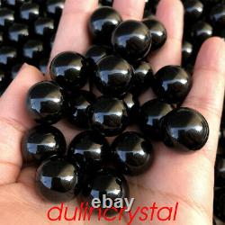 100pièces Natural Obsidian Quartz Ball Quartz Crystal Sphere Palm Pierre Guérison