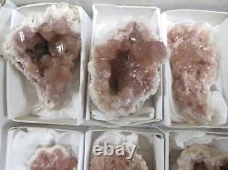 10 Pièces Rose Améthyste Cristal Geode Plat El Chioque Mine Patagonie Argentine