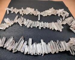 150 Pièces Pointe de Quartz Clair Naturel Percée pour Guérison Reiki Spécimen