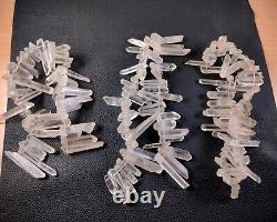 150 Pièces Pointe de Quartz Clair Naturel Percée pour Guérison Reiki Spécimen