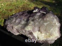15.4 Lb Grande Épingle À Pas Violet Fluorite Mineral Specimen Pièce Stupéfiante
