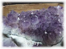17,5 Livres 5 Gros Morceaux / Retale Flat Amethyst Crystal Geode Lot