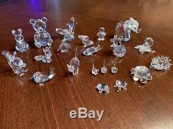 17 Pièce Lot Swarovski Figurine En Cristal