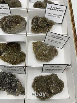 18 Pièces En Gros Plat De Haute Qualité Pétillant Ny Herkimer Diamond Druzy