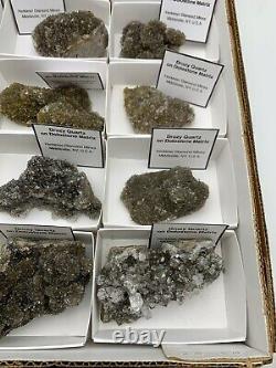 18 Pièces En Gros Plat De Haute Qualité Pétillant Ny Herkimer Diamond Druzy